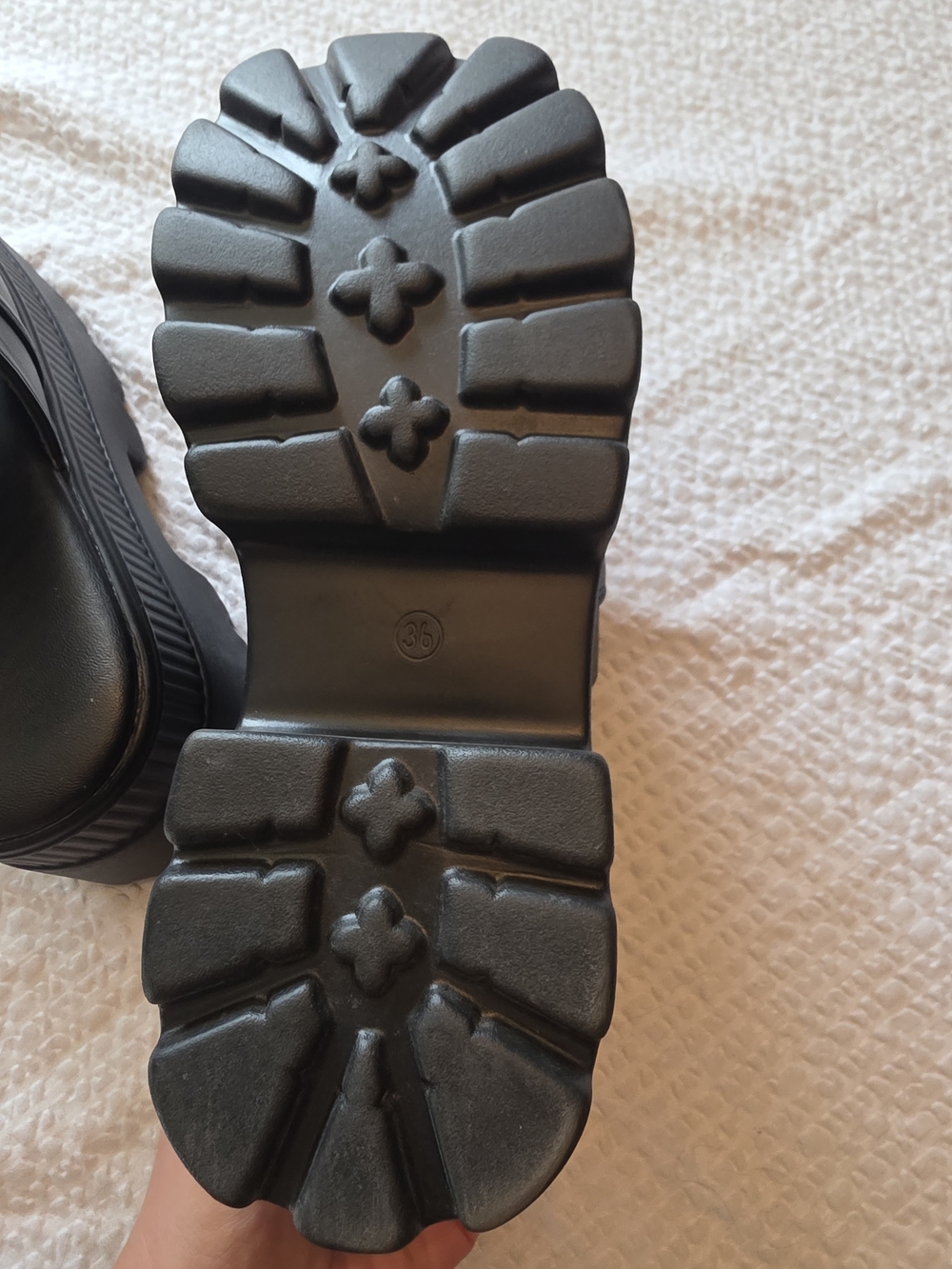 Black Platform Studded Lace-Up Sandal with Chain Accent - Picture 4 of 7